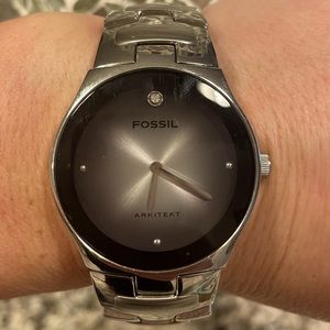 LIKE NEW Stainless steel Mens Speedway series Fossil Watch.